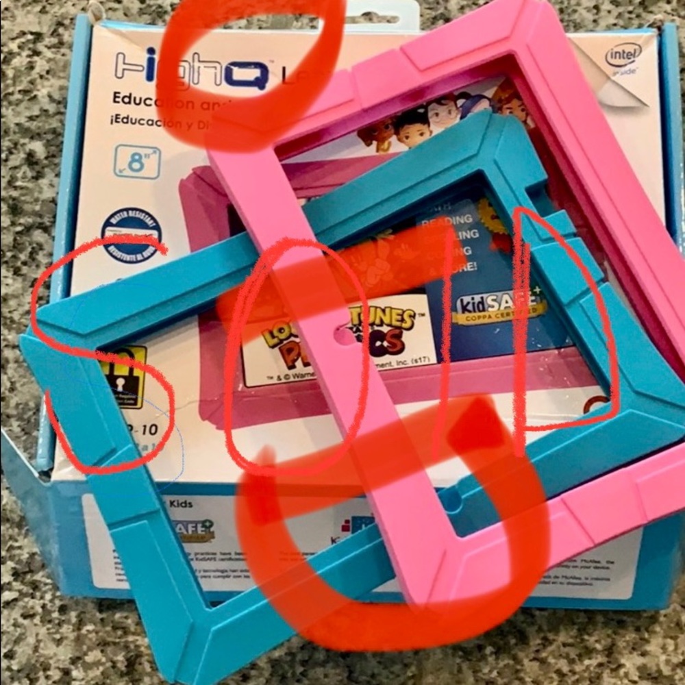 Two rubber bumper guards (NOT THE TABLET)